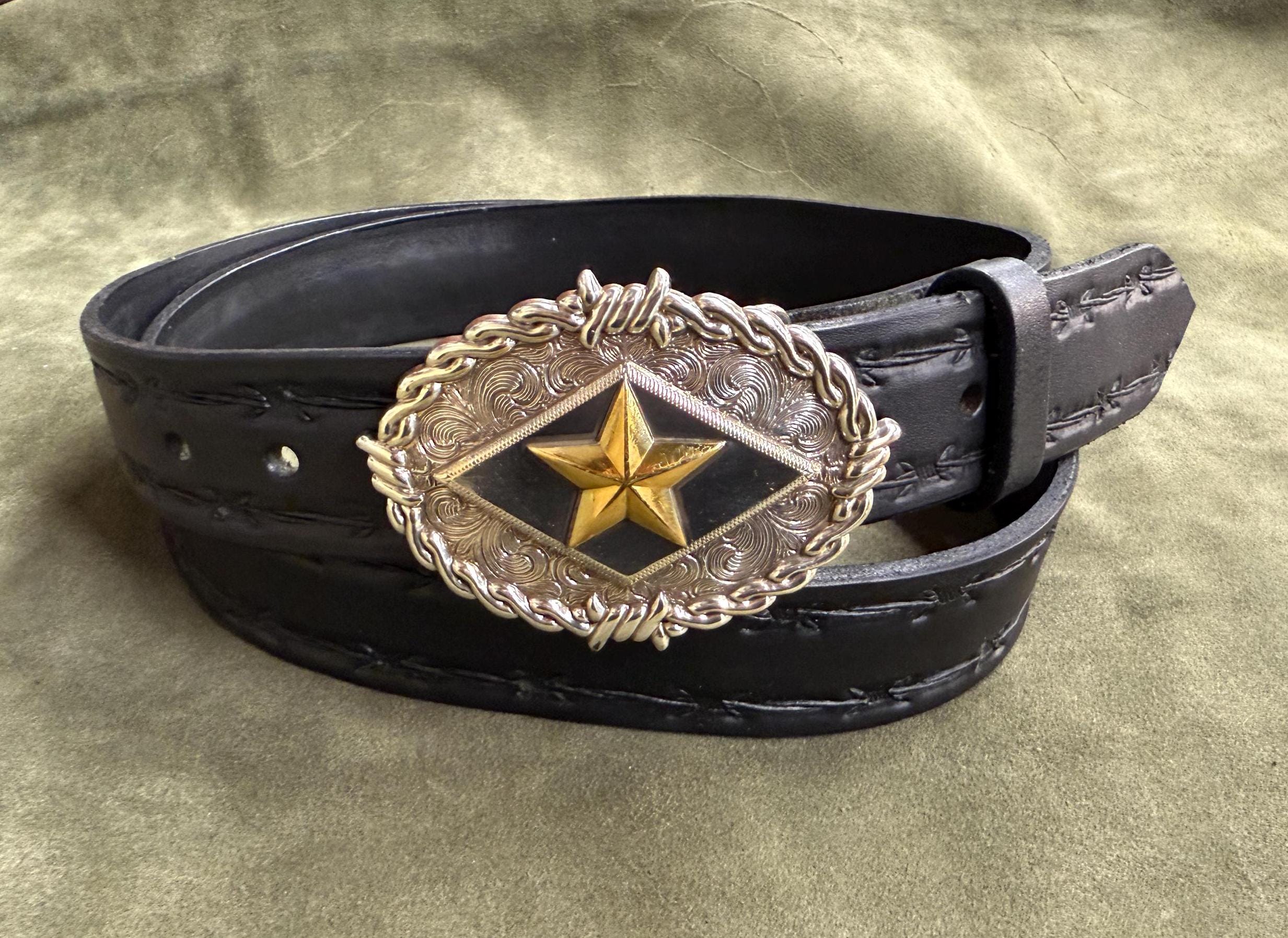 Leather Belt Studded Black Extra Large - Etsy