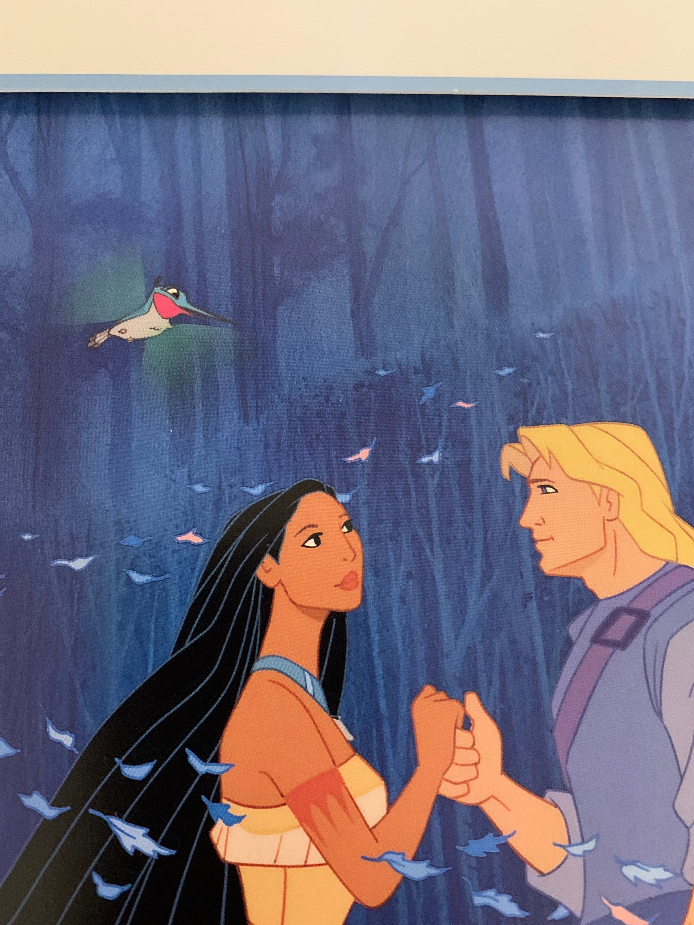 Disneys Pocahontas Exclusive 1995 Commemorative Lithograph. Wall