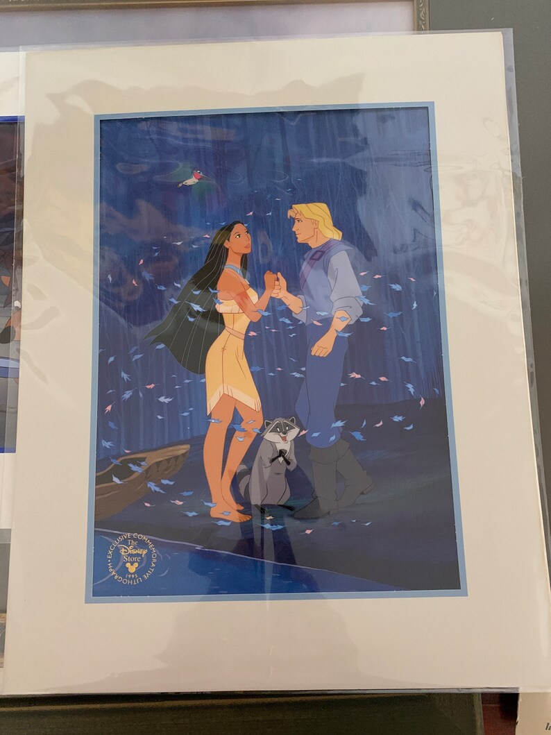 Disneys Pocahontas Exclusive 1995 Commemorative Lithograph. Wall