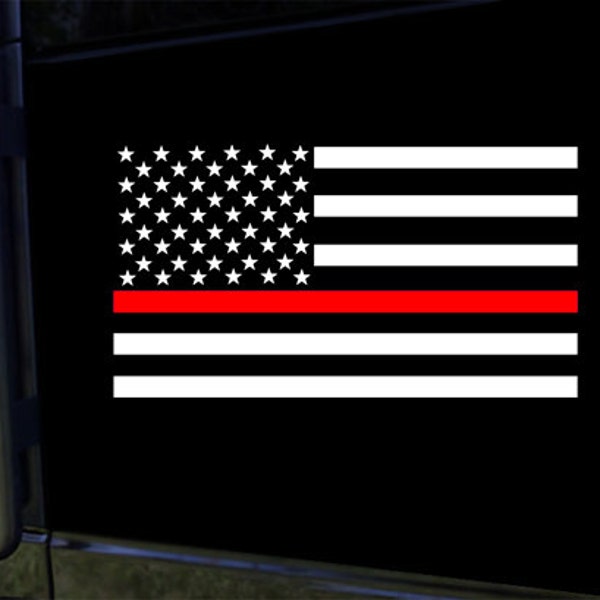 Thin Red Line Flag Vinyl Sticker Decal for Truck, Car Window and More!