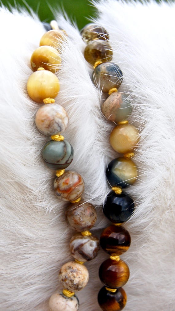 Magic is the Broccoli, Time is A Rubberband...Crystalline Nectar 108 Mala Genuine Gemstone Necklace Wrap Bracelet Created with Intention