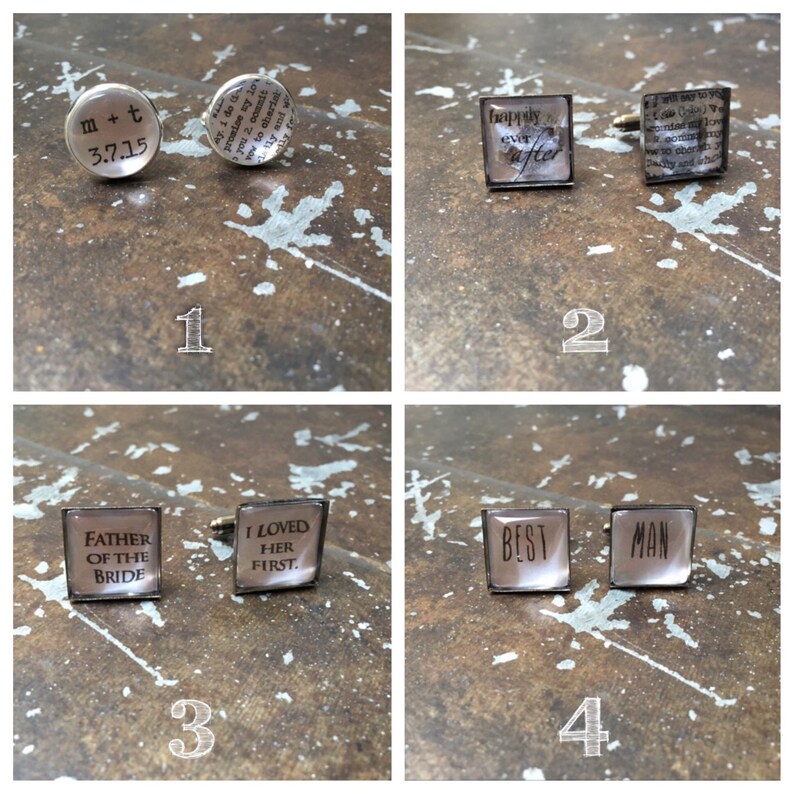 Custom groomsman father of the bride father of the groom groom cufflinks