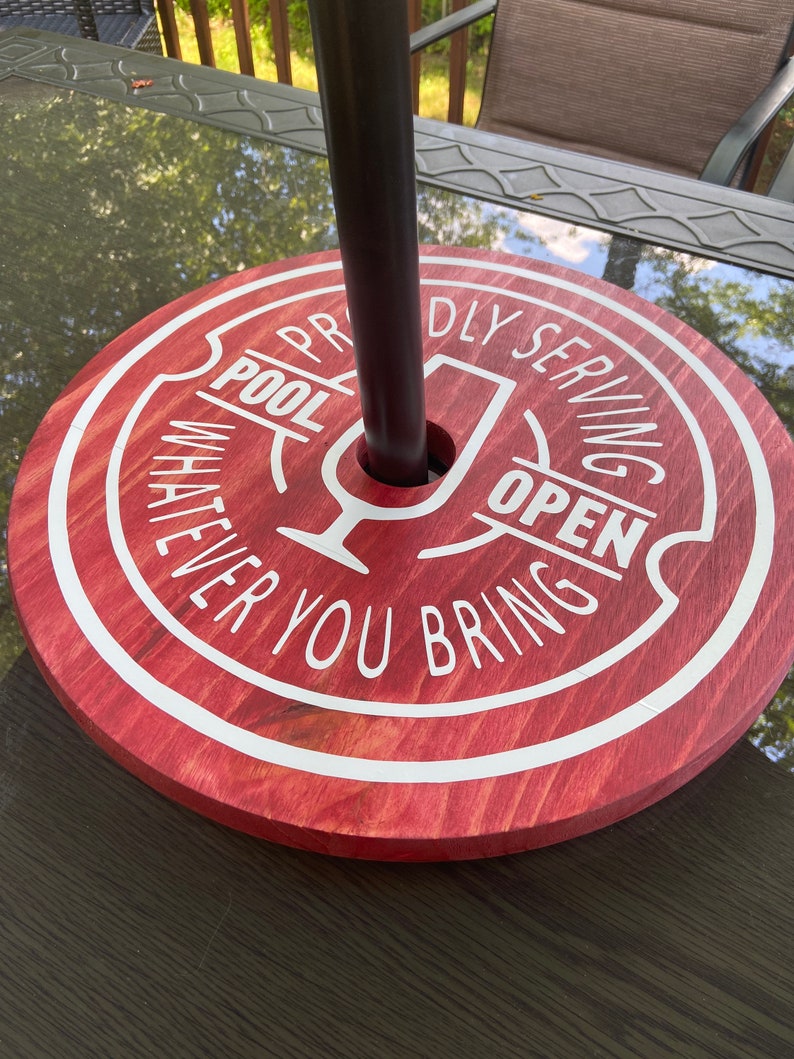 Bar Gifts Lazy Susan Turntable With Umbrella Hole for Indoor | Etsy