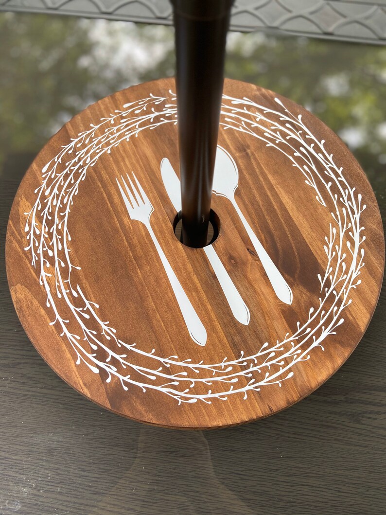 Umbrella Lazy Susan for Patio Table Etsy