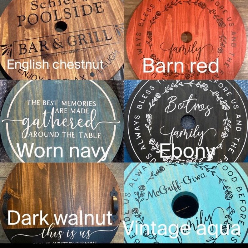 Lazy Susan for Patio Table Wood With Umbrella Hole - Etsy