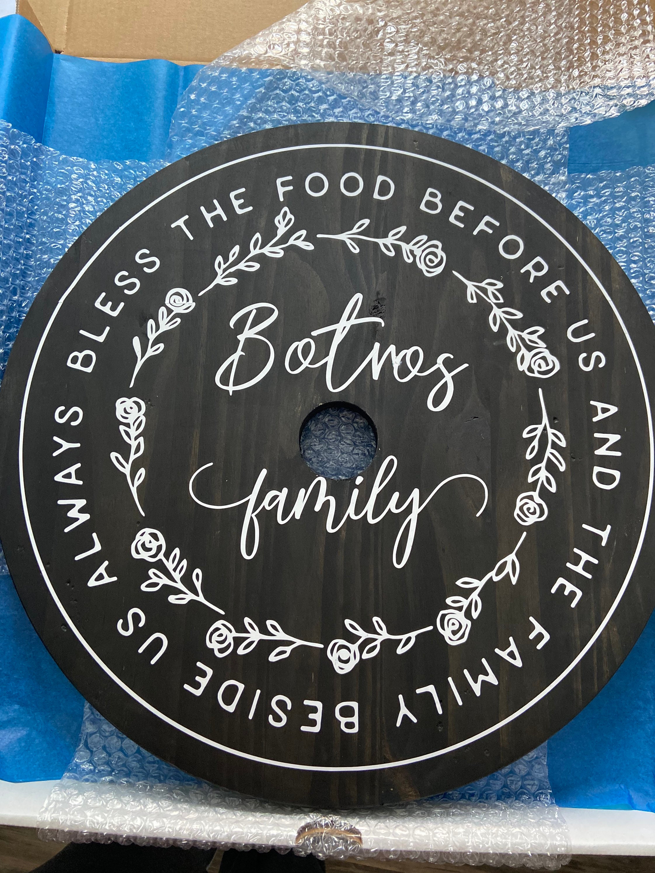 Big Lazy Susan for Patio Table With Umbrella Hole Etsy