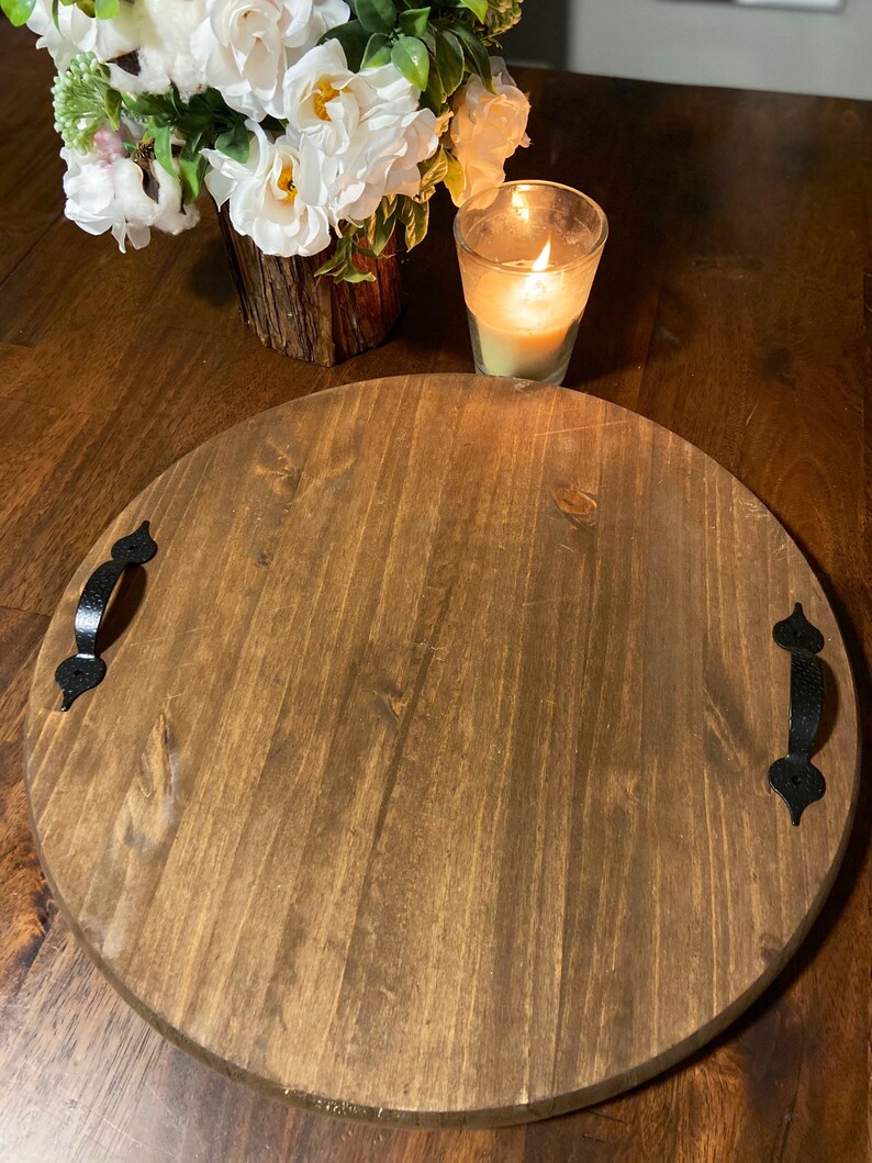 Lazy Susan Extra Large 24 Round Charcuterie Bread Board Giant Etsy