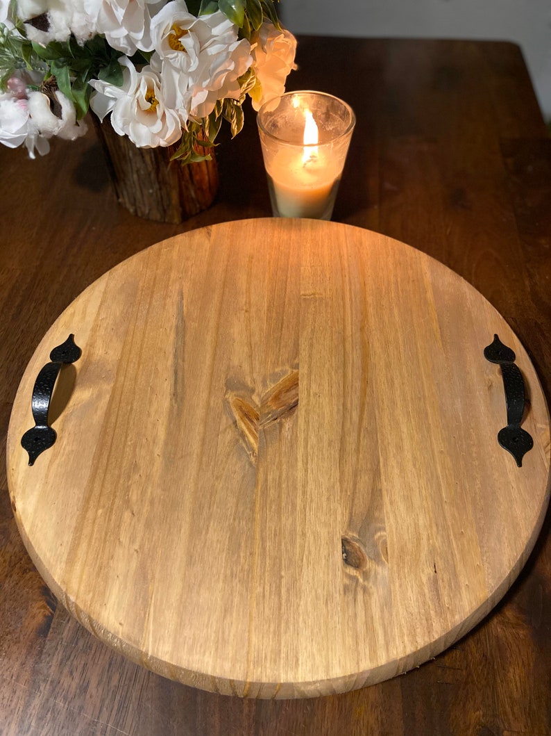 Lazy Susan Extra Large 24 Round Charcuterie Bread Board Giant Etsy