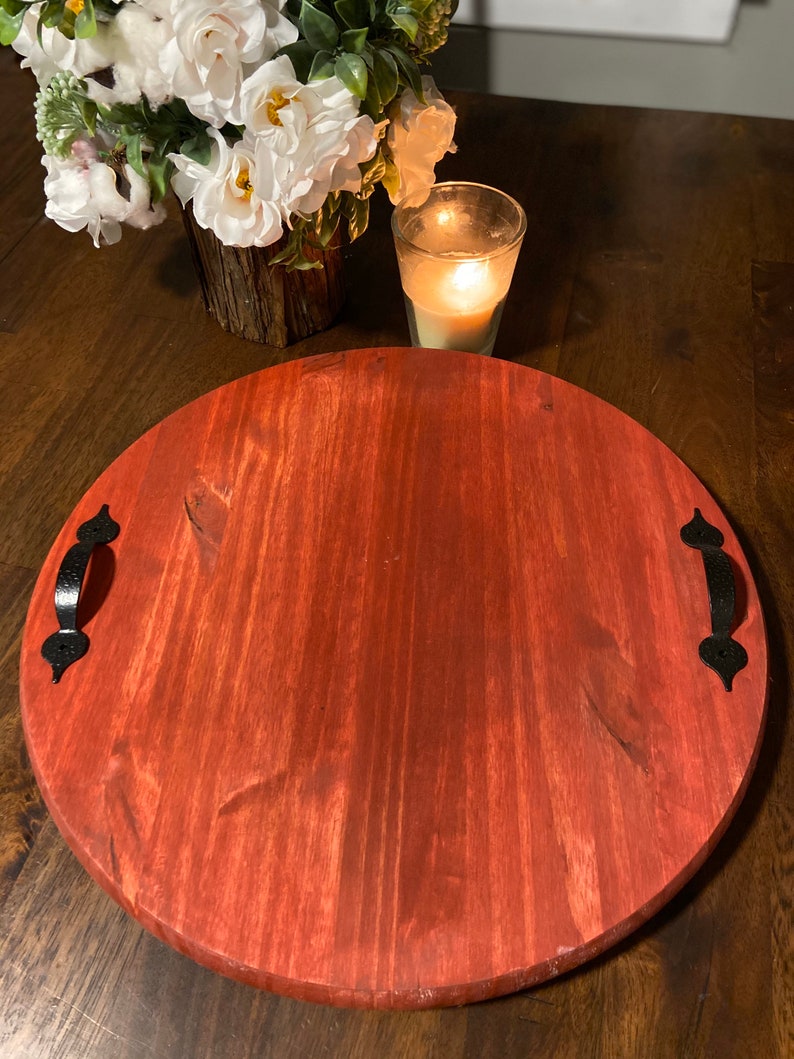 Lazy Susan Extra Large 24 Round Charcuterie Bread Board Giant Etsy