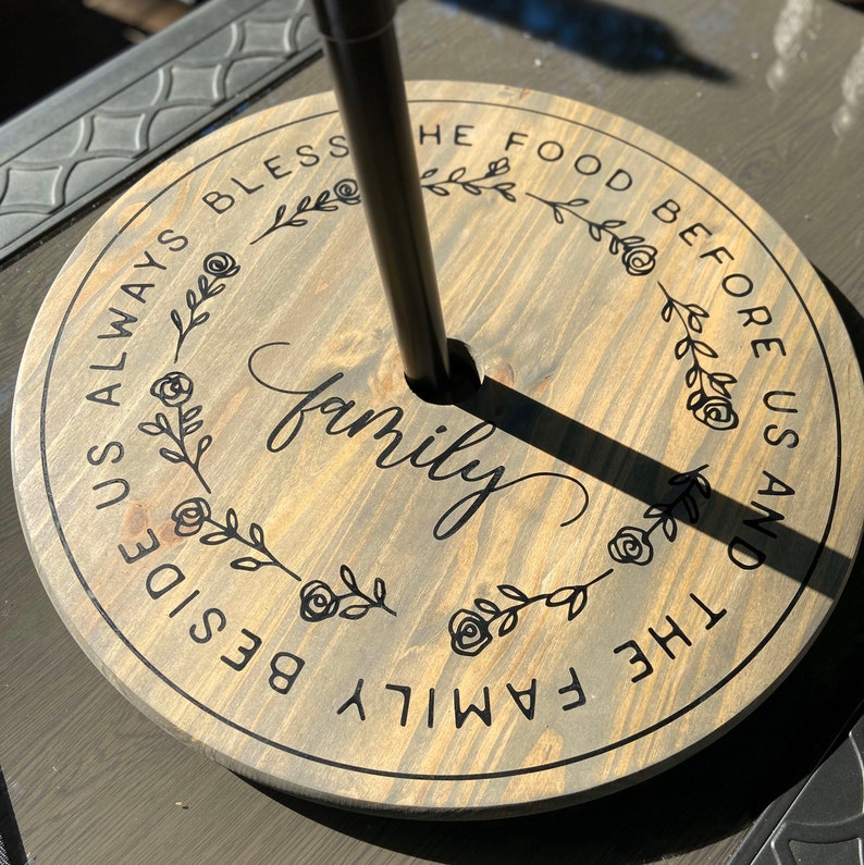 Lazy Susan for Patio Table With Umbrella Hole Etsy