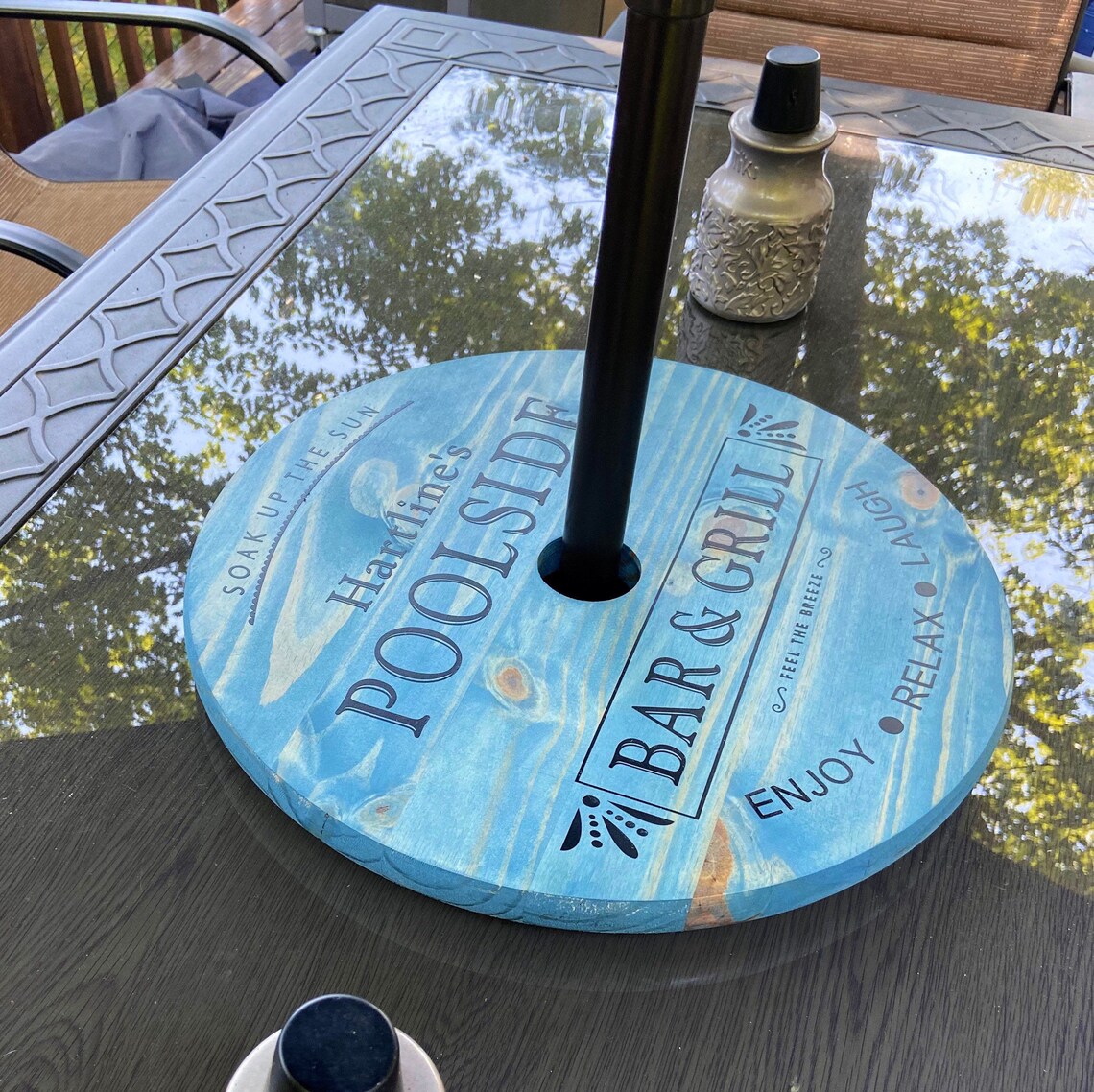 Patio Decor Large Lazy Susan for Patio Table With Umbrella - Etsy