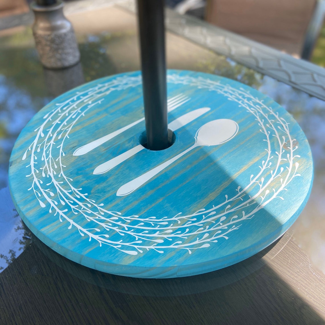 Umbrella Lazy Susan for Patio Table Etsy