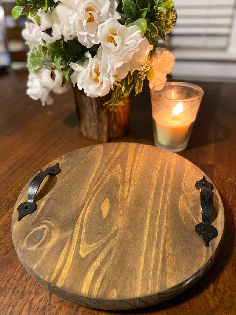 Lazy Susan Extra Large 24 Round Charcuterie Bread Board Giant Etsy