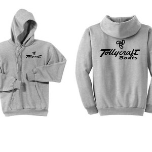 Tollycraft Boats Ash Grey Hoodie Sweatshirt