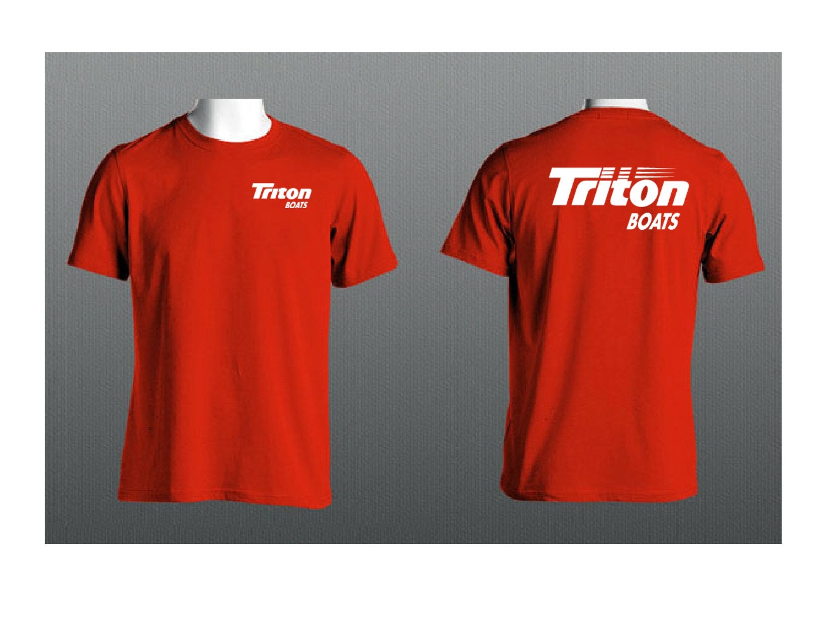 Triton Boats TShirt Black Red or Navy Etsy