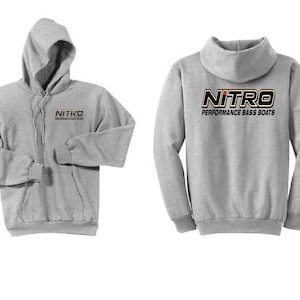 Nitro Boats Ash Grey Hoodie Sweatshirt
