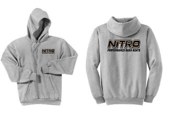 Nitro Boats Ash Grey Hoodie Sweatshirt