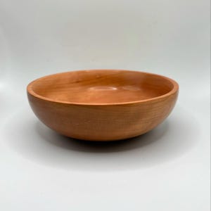 6” Hand-Turned Cherry Wood Decorative Bowl – Solid Hardwood Display Piece