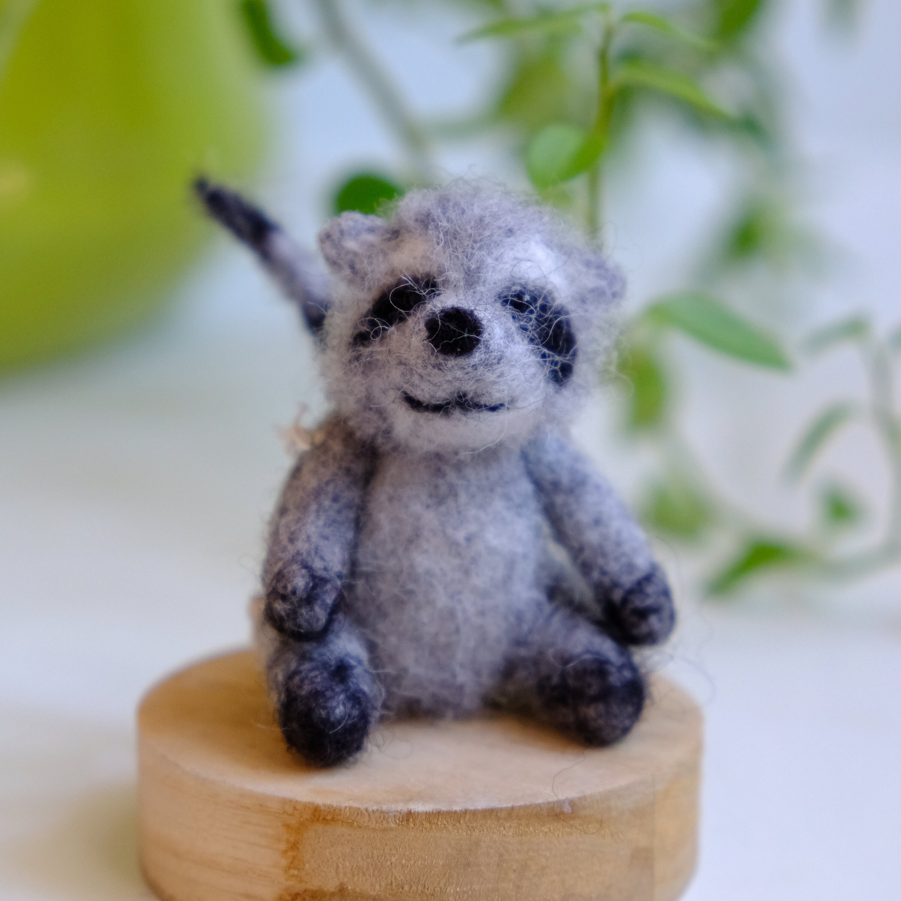 Needle felted raccoon miniature cute felt raccoon toy OOAK Etsy