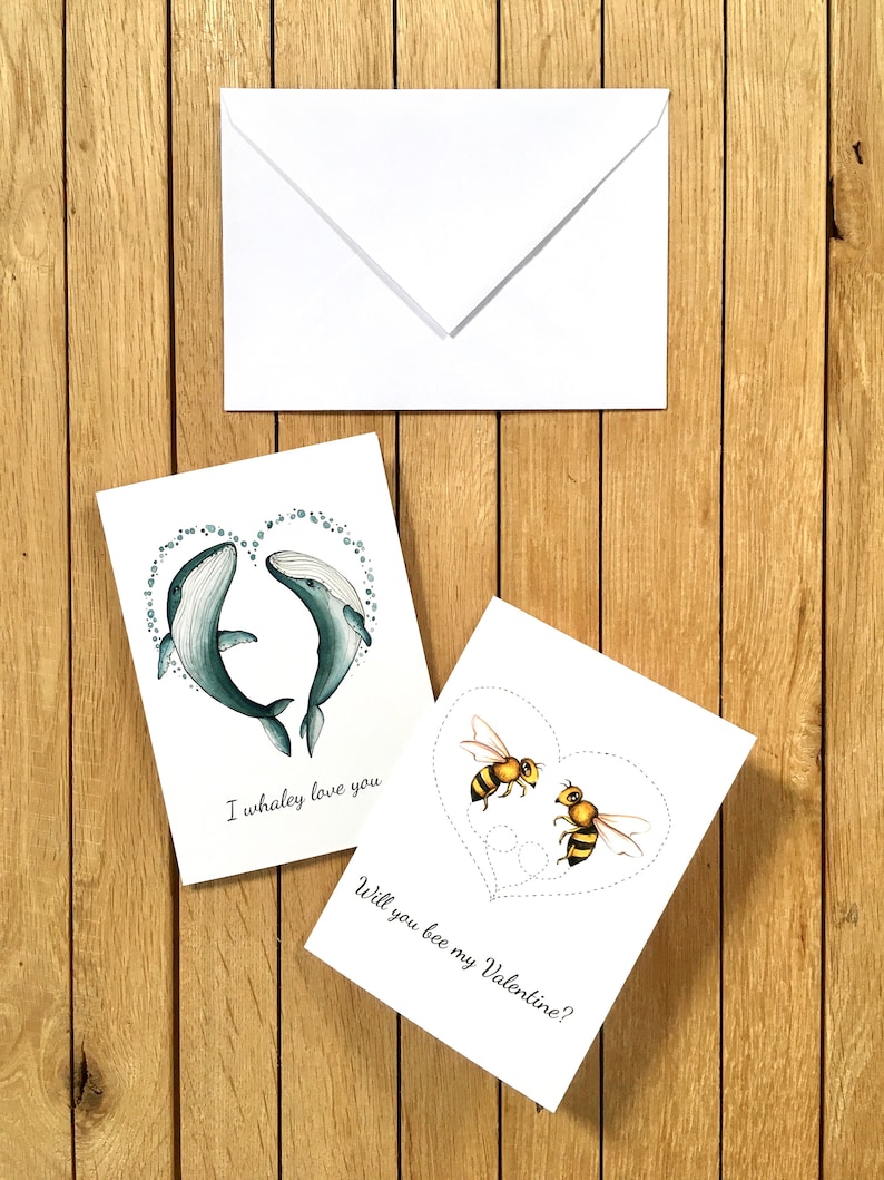 valentine-s-day-cards-greeting-card-bee-my-valentine-i-etsy