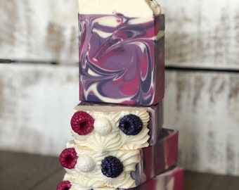 Raspberries N’ Creme Handmade Artisan Soap