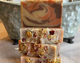 Citrus botanical turmeric and clay Soap | Coconut Milk soap |