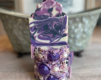 Amethyst Crystal Vegan Soap | Coconut milk soap | Crystal soap