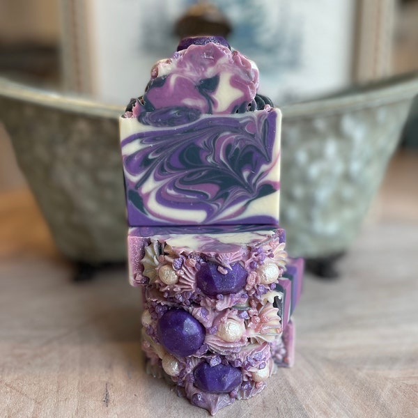 Amethyst Crystal Vegan Soap | Coconut milk soap | Crystal soap