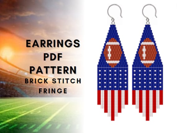 Soccer Seed Bead Earrings Soccer Seed Bead Earrings