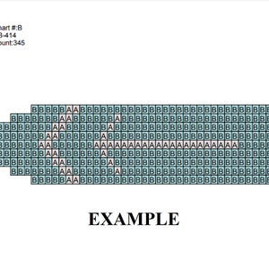 May include: A chart with two sections labeled "Chart #A" and "Chart #B". The chart shows a visual representation of data with a blue and white color scheme. The text "EXAMPLE" is displayed below the chart.