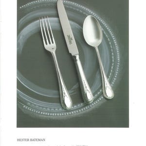 Set di posate in argento per 12 persone, Hester Bateman, modello esclusivo