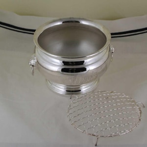 Silver Rose Bowl with Net, Regent, Plain 6  in.