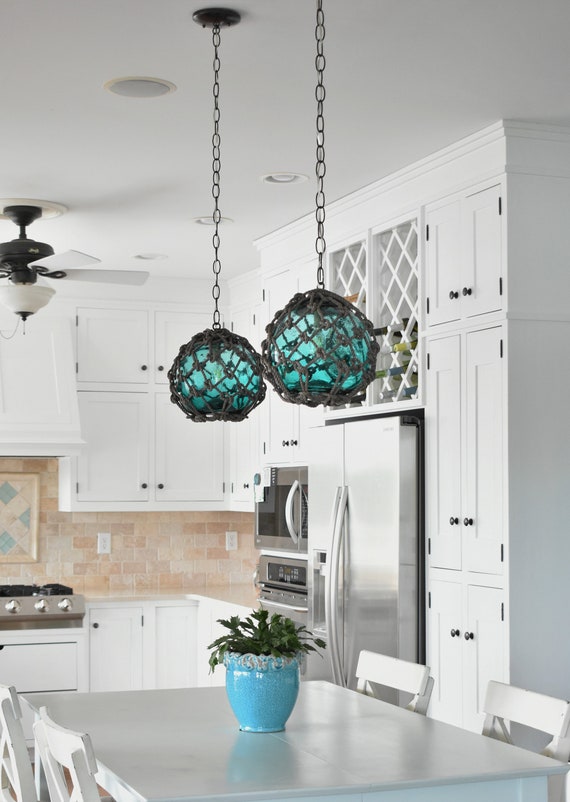 Glass float pendant light deals
