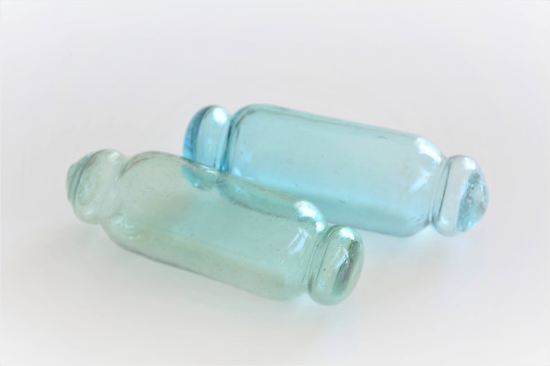 Pair of Rolling Pin Vintage Japanese Glass Fishing Floats Etsy