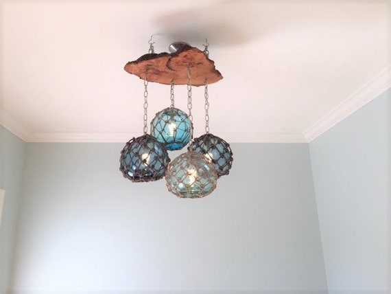 Custom Glass Fishing Float Light Fixture With 4 Floats -  UK