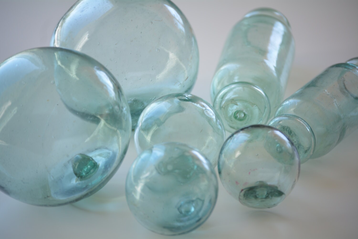 Group of 7 Vintage Glass Fishing Floats Perfect Starter Set Etsy