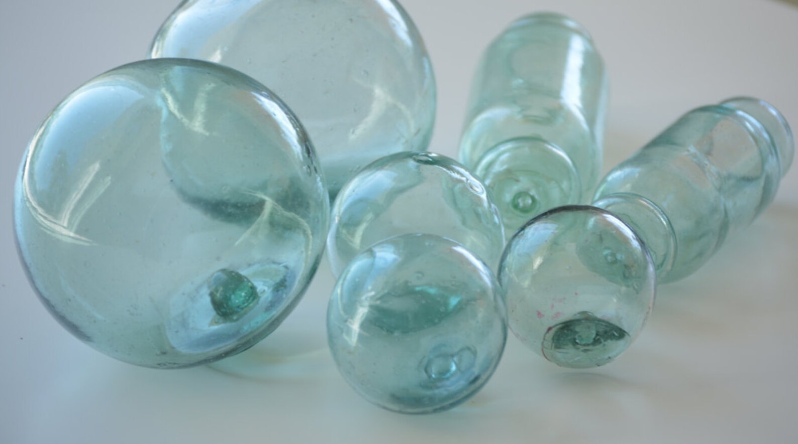 Group of 7 Vintage Glass Fishing Floats Perfect Starter Set Etsy