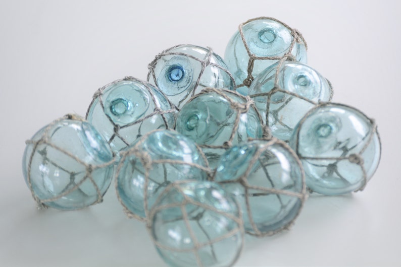 Ten 2 Vintage Japanese Fishing Floats Etsy