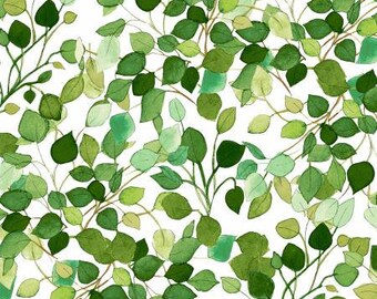 green leaf crib sheet