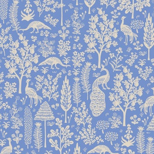 Rifle paper co. Menagerie Silhouette Blue baby bedding - Animal baby bedding - Peacock Changing pad cover