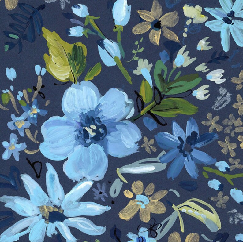 painterly floral crib bedding