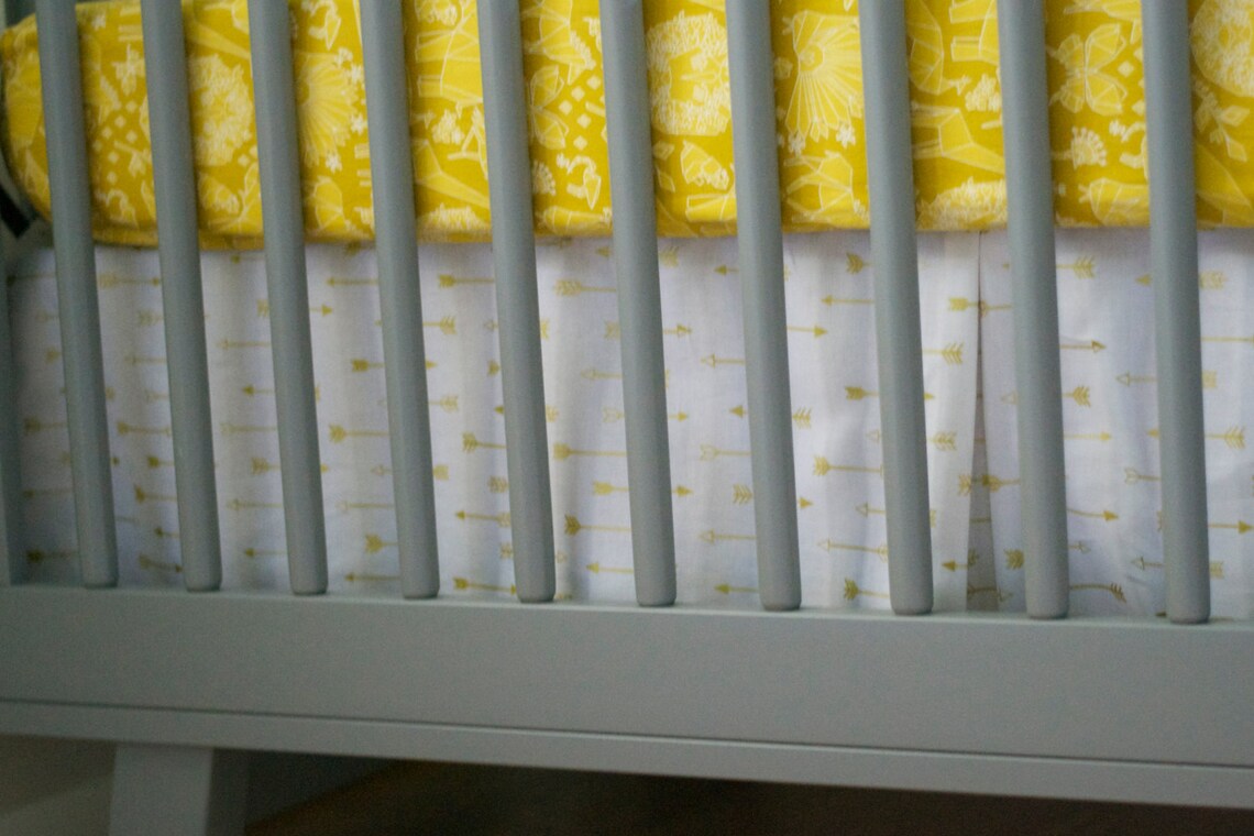 Crib Skirt Pleated Crib Skirt Custom Crib Skirt Nursery Etsy