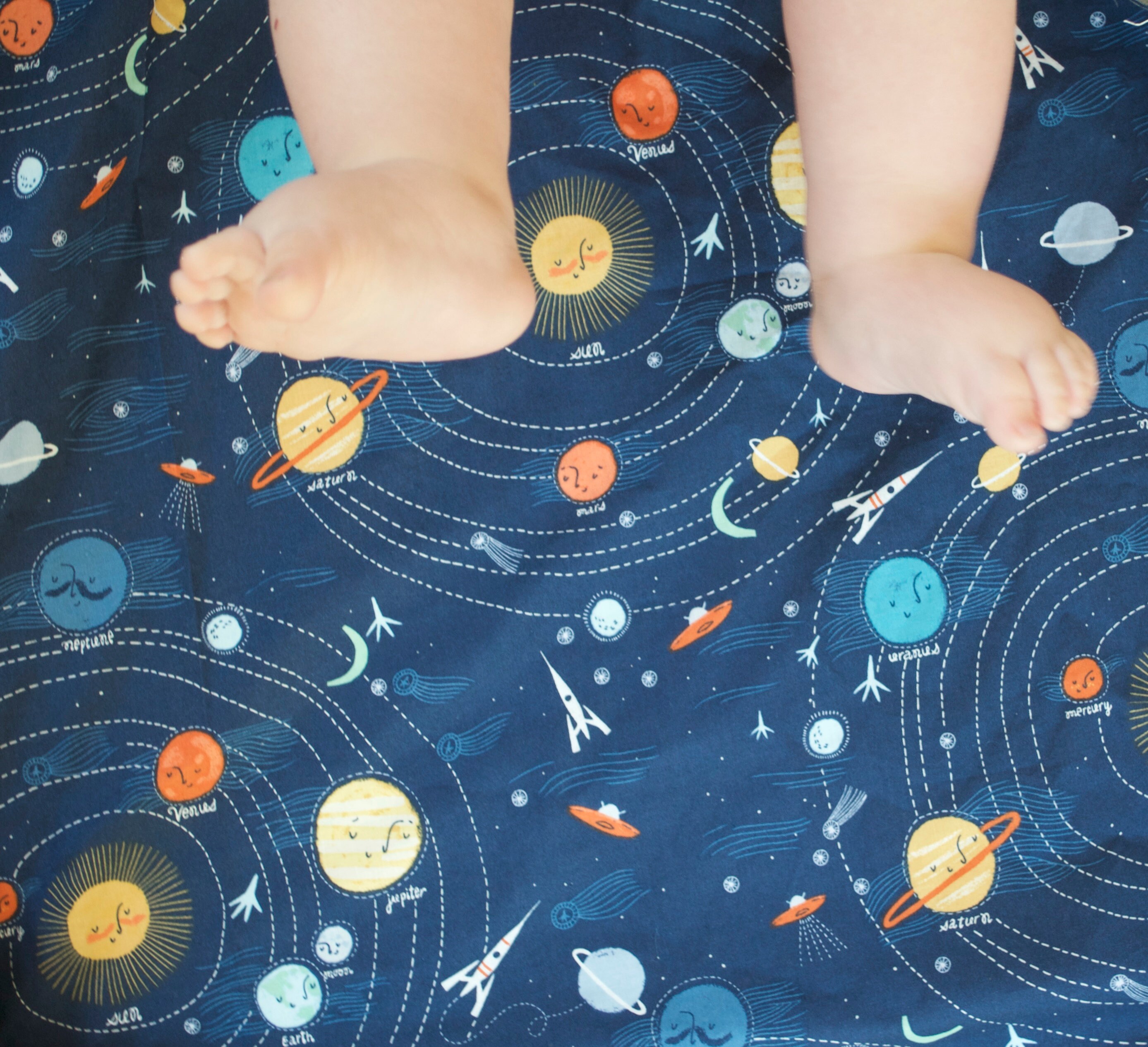 Space Nursery Solar System Sheets Outer Space Crib Bedding Etsy
