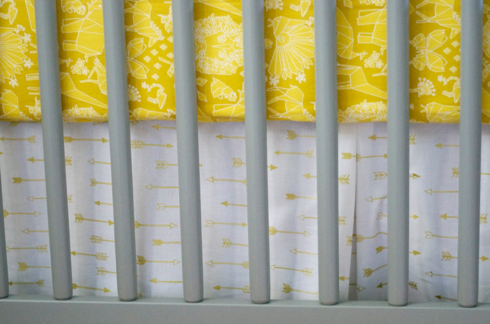 Crib Skirt Pleated Crib Skirt Custom Crib Skirt Nursery Etsy