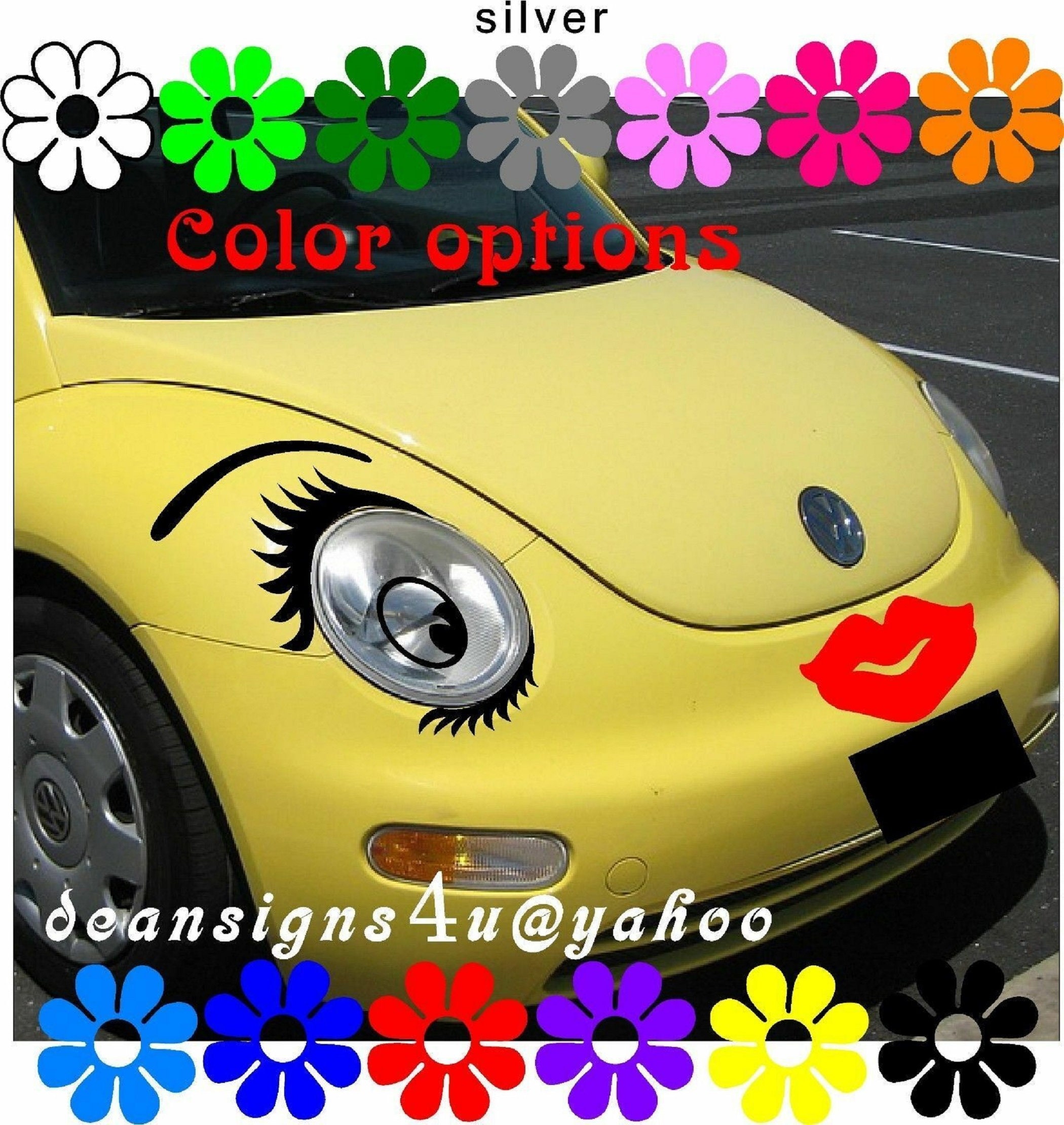 2 Pairs Car Headlight Eyelashes Stickers Fake Eyelash Decal Decoration for  Vehicle Car Body Sticker Windshield (Black)