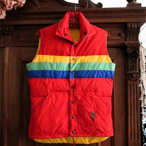 Rainbow puffer vest deals