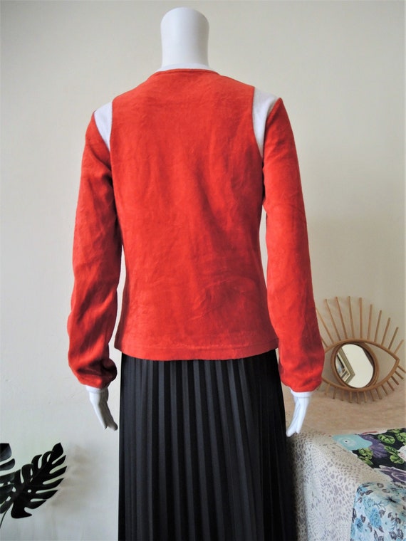Vintage red Puma sweatshirt sweater longsleeve wi… - image 6