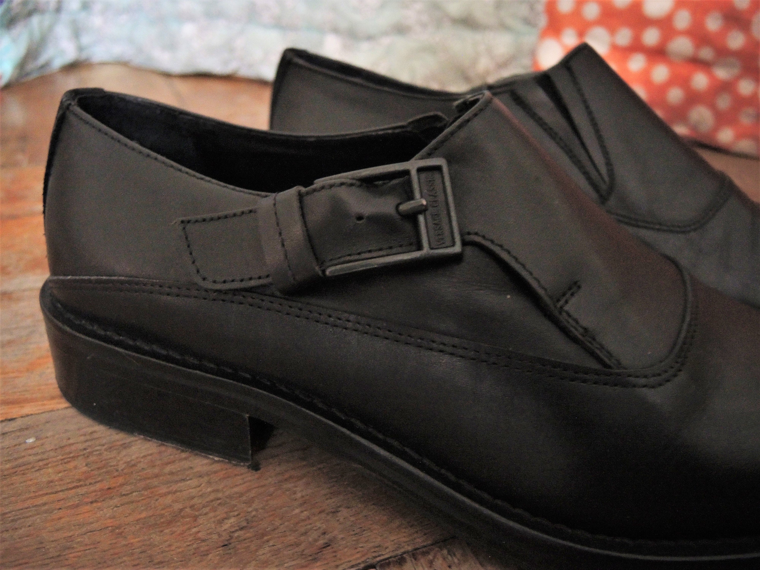 Versace Collection Men\'s‎ Black Leather Monk Strap Dress Shoes Size 41 Primo Leather Monkstraps Black | VERSACE main image 3