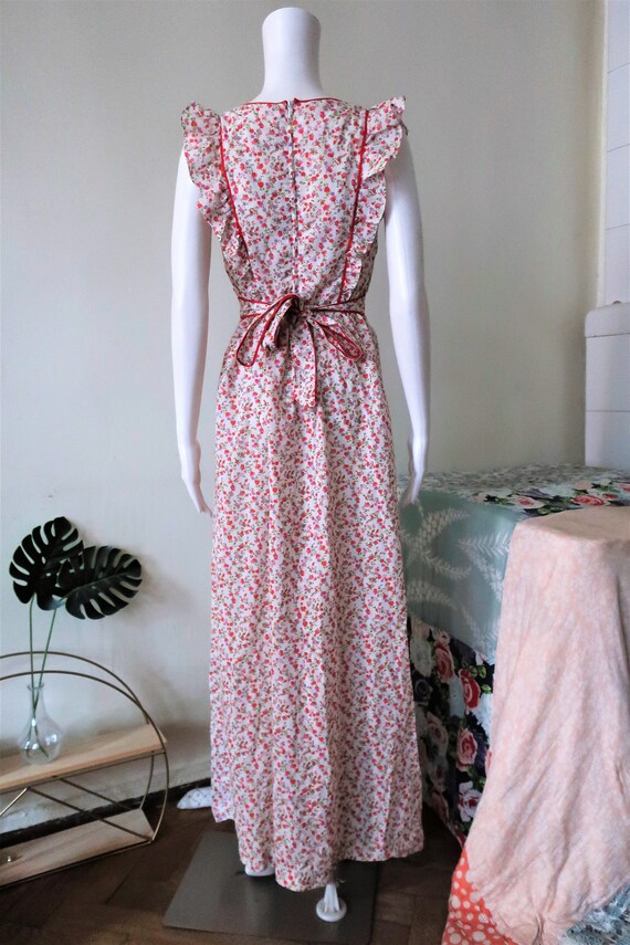 German Ruffles German Vintage maxi prairie dress with ruffles square… - Gem