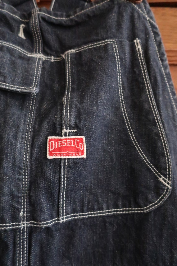 Vintage Diesel denim jeans dungaree work trousers… - image 9